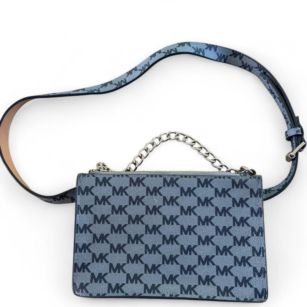 Michael Kors Monogram Blue belt bag